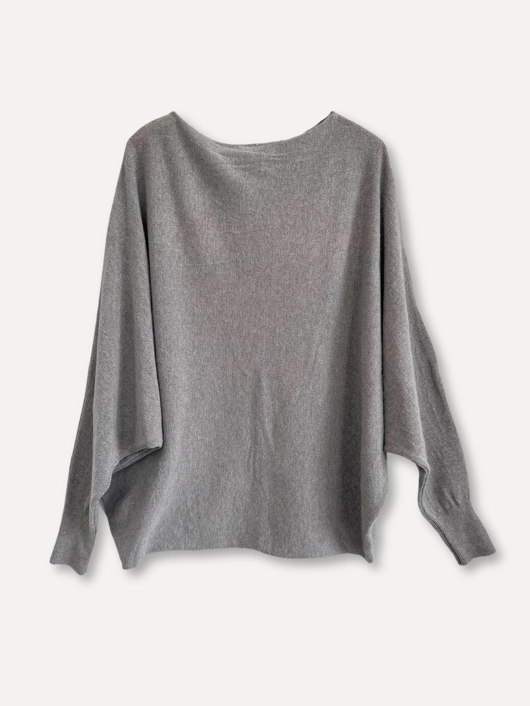 Pull doux doux, gris