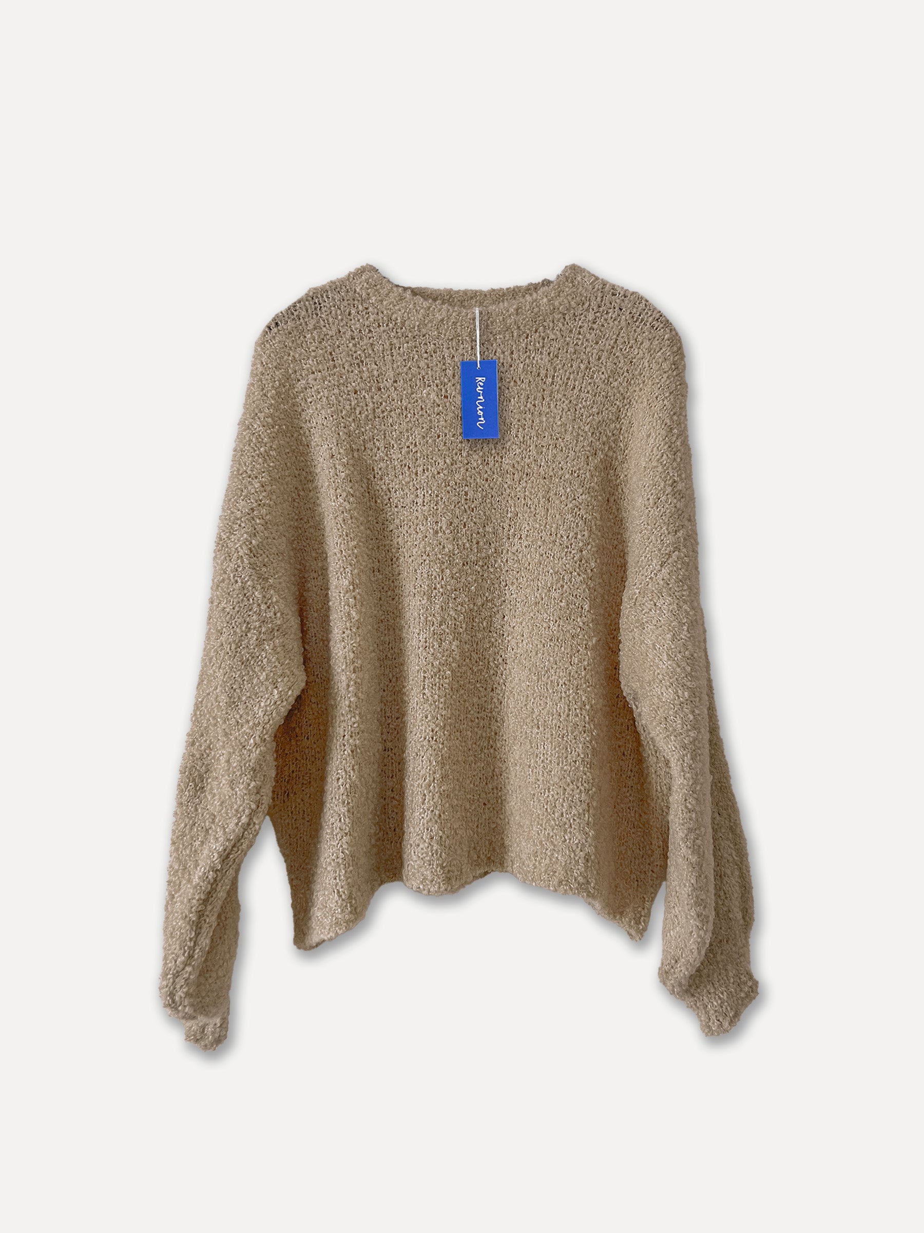 72610 - Round Neck Spring Sweater, Oat