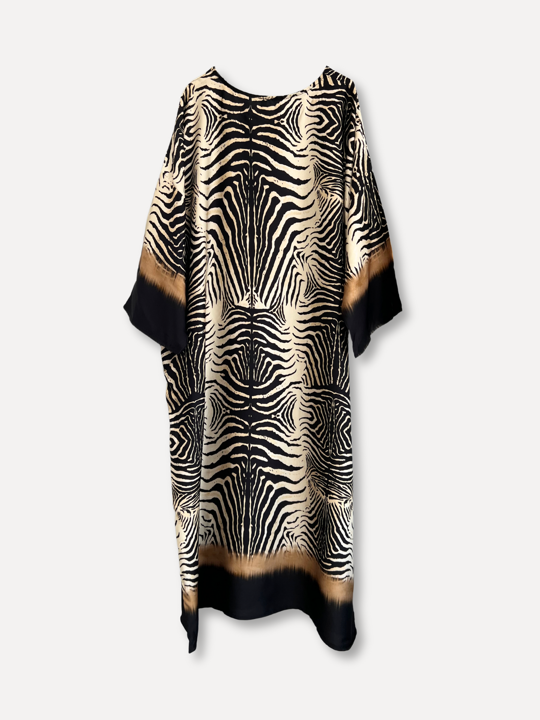 Zebra Sunset Dress, Black