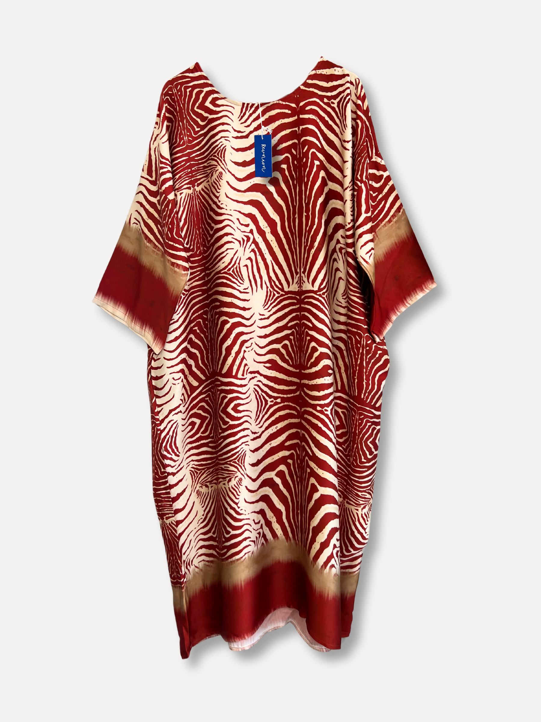 Zebra Sunset Dress, Red